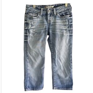 Vintage Y2K Grail BKE Capris Jeans Low Rise 24 Reese Denim Crop Capri